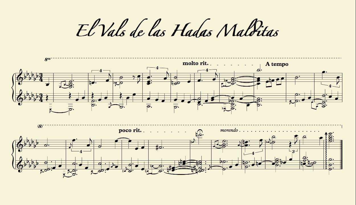 Banda Sonora El Vals de las Hadas Malditas – Gabriel Sánchez García-Pardo, image size:1250x722