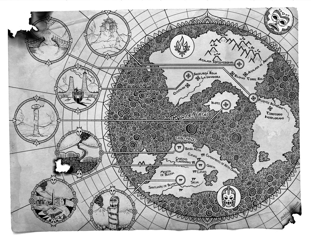 Mapa de El Atlas del Fuego
